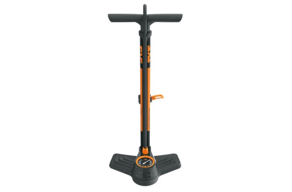 SKS Standpumpe Airkompressor Compact 10.0 Stahl Multi Valve schwarz/orange