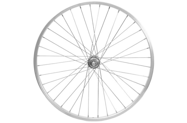 No Name Laufrad hinten 20" 406x19 Alu Vollachse 135mm V-Brake Leerlauf MF/NT silber