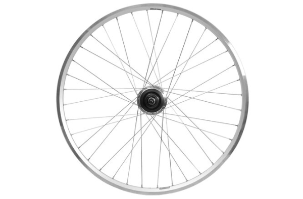 No Name Laufrad hinten 26" 559x21 Alu Vollachse 135mm V-Brake Leerlauf MF/NT silber