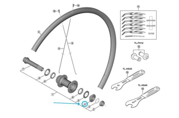 Shimano Konus WH-RS170 rechts m/Staubkappe