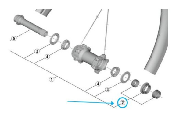 Shimano Konus-Set WH-R9170F rechts