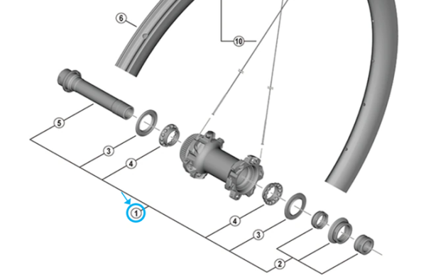 Shimano Achse komplett WH-R9270 Vorne