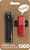 Knog Lichtset Blinder 1300 & Blinder R150 schwarz