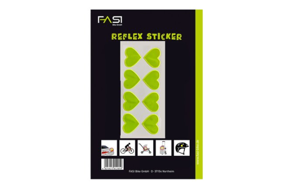 FASI reflektierende Herzen selbstklebend gelb