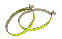 FASI Hosenspangen 8 mm Edelstahl gelb refektierend