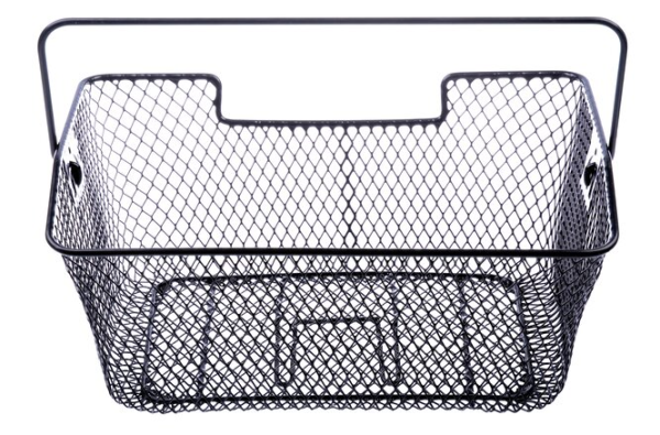 No Name Korb auf Gepäckträger 40x30x18 cm fein plastifiziert schwarz