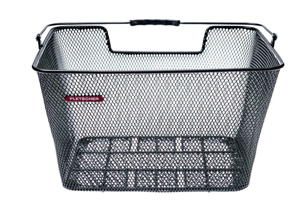 Pletscher Korb Standard Gepäckträger fein mit 3-Punkte Adapter schwarz