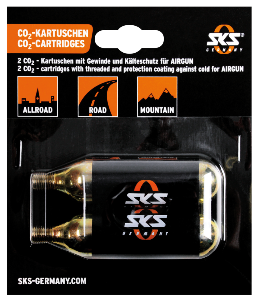SKS CO2-Patronen 2 x 24g mit Gewinde