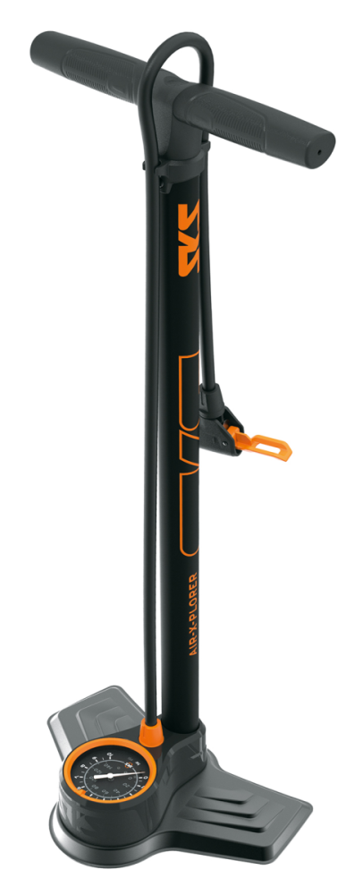 SKS Standpumpe Air-X-Plorer 10.0 Stahl Multi Valve schwarz/orange
