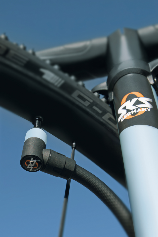 SKS Standpumpe Air-X-Plorer 10.0 Stahl Clik Valve blau/schwarz