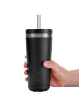 Chilly’s Chilly's Original Straw Coffee Cup 500ml Monochrome Black