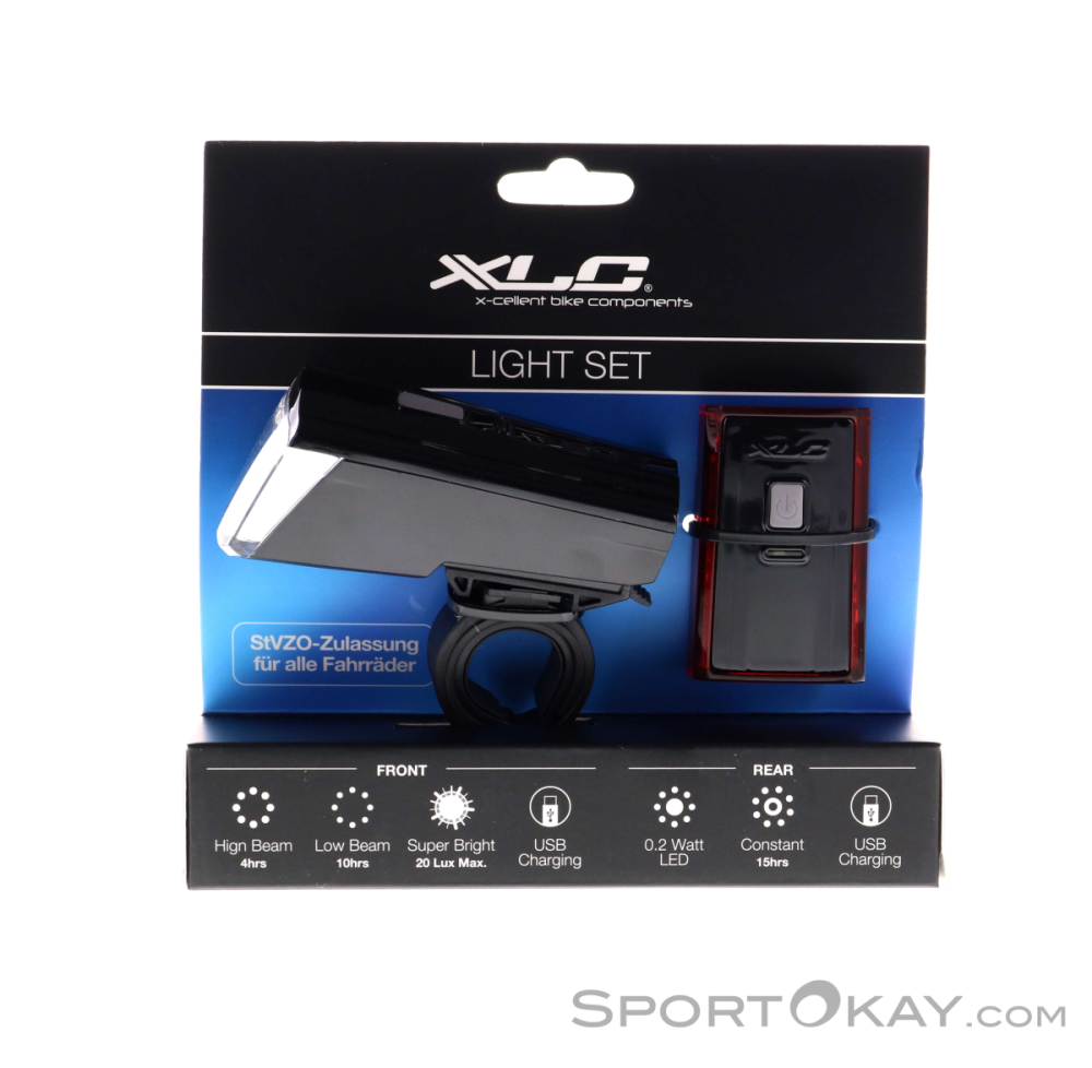 XLC Comp Lichtset Titania CL-S16 StVZO Fahrradlicht Set