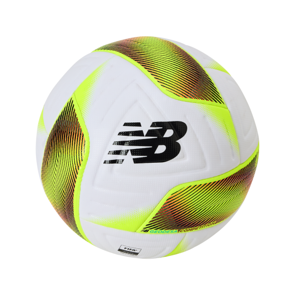 New Balance Geodesa Competition Football - FIFA Quality - Size 5, white/energyred/hi-lite/black