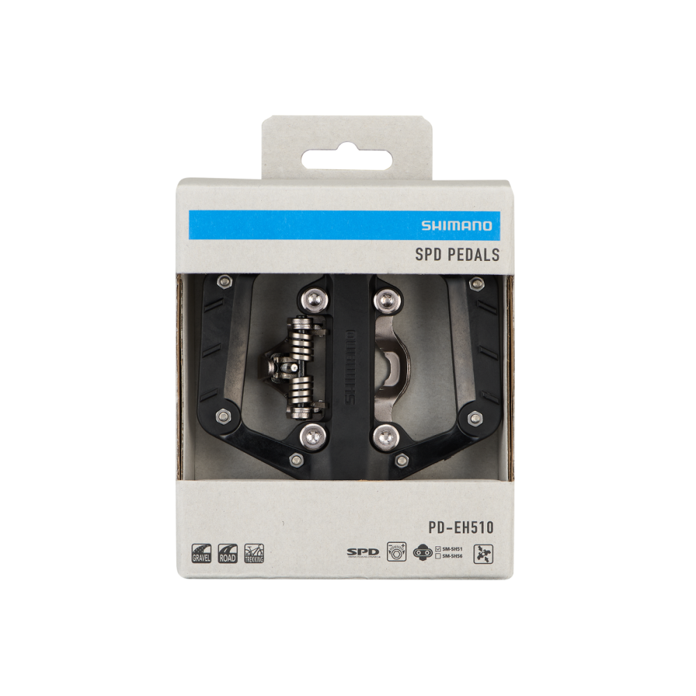 Shimano Pedal PD-EH510 Flat/SPD mit Cleat SM-SH51 schwarz