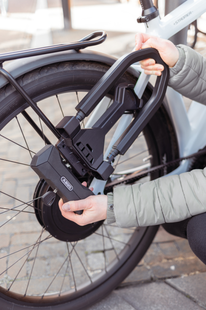 ABUS Bügelschloss Granit Super Extreme 2500 165x230 mit Halter USH2500 schwarz