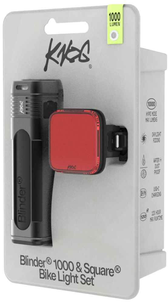 Knog Lichtset Blinder 1000 & Blinder Square schwarz