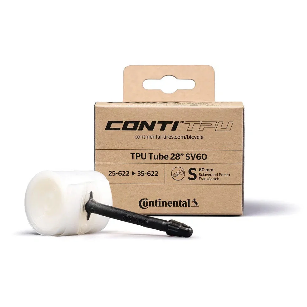 Continental Veloschlauch, TPU 28 25-622 / 35-622 inkl. Reparaturset SV60mm  Presta Ventil