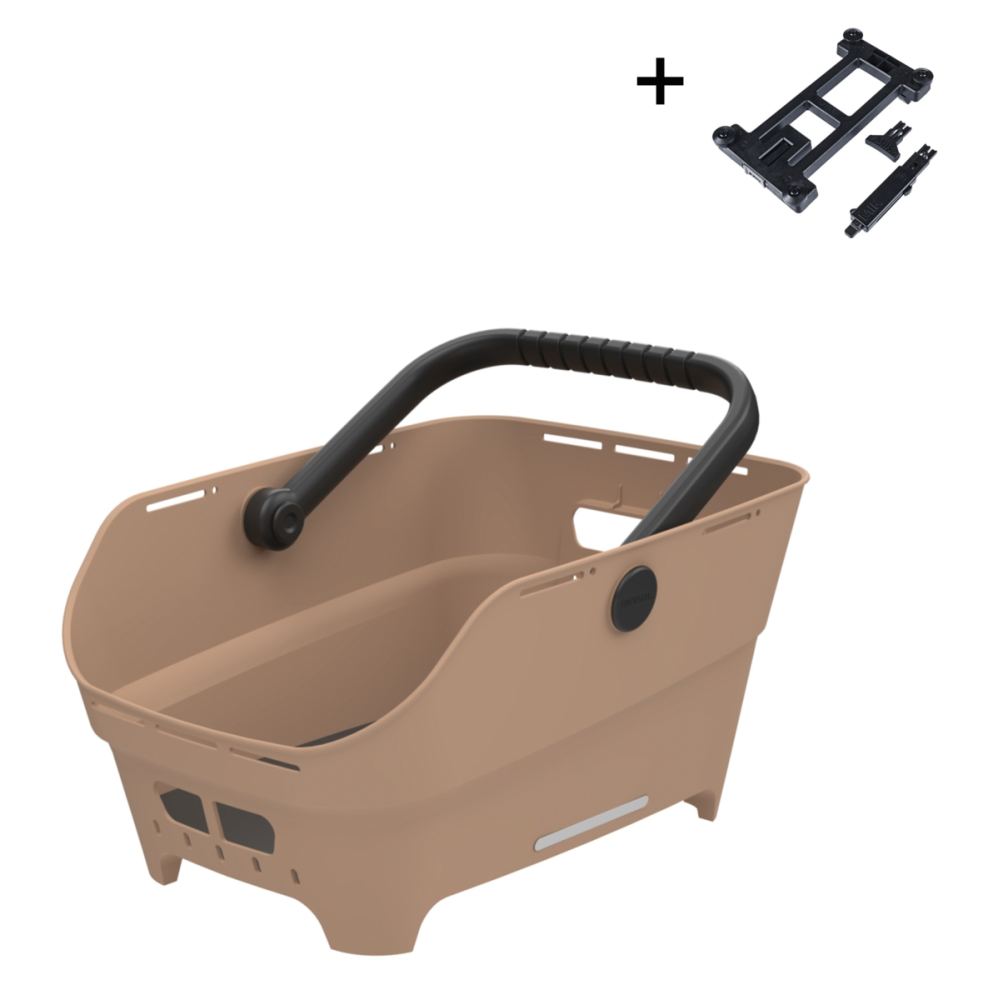 Basil Cento Neo MIK Fahrradkorb hinten sandfarben