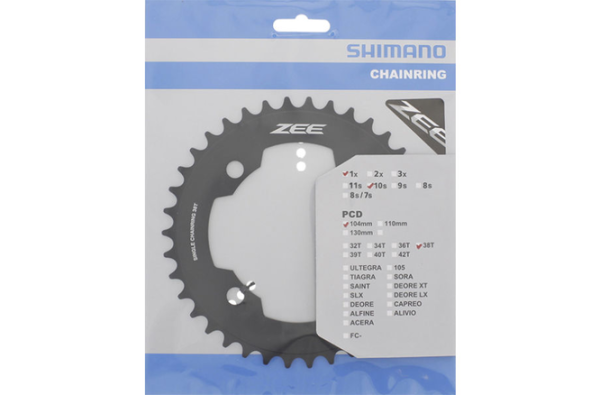 Shimano Kettenblatt ZEE FC-M640 38 Zähne schwarz